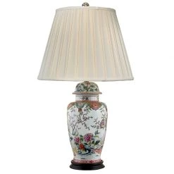 Scully & Scully Floral & Birds Temple Jar Lamp