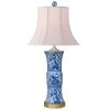Scully & Scully Blue & White Drum Vase Lamp