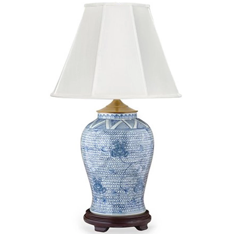 Scully & Scully Blue & White Chain Temple Jar Lamp 1 Scully & Scully Blue & White Chain Temple Jar Lamp