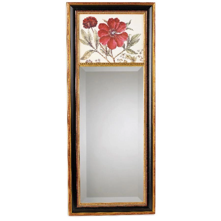 Scully & Scully Red Flower Mirror With Black Background 1 Scully & Scully Red Flower Mirror With Black Background