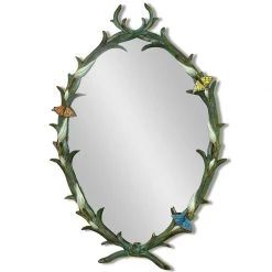 Scully & Scully Lilybud With Monarch Butterflies Mirror