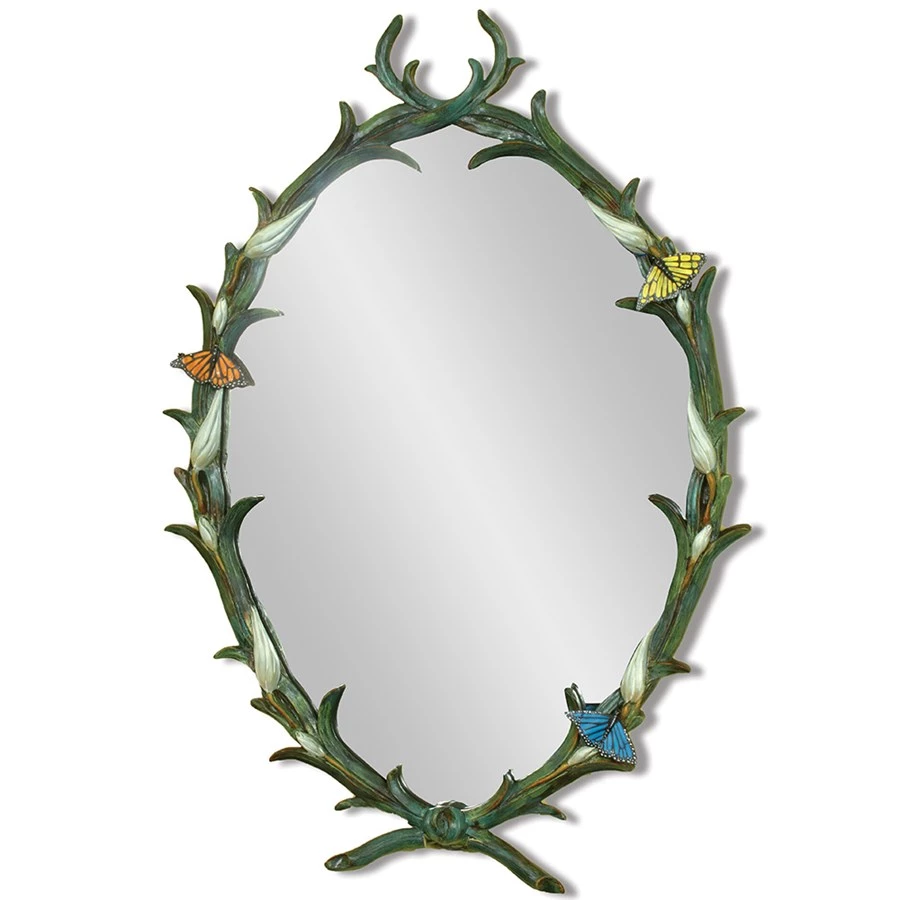 Scully & Scully Lilybud With Monarch Butterflies Mirror 1 Scully & Scully Lilybud With Monarch Butterflies Mirror