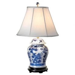 Scully & Scully Temple Jar Lamp Blue & White