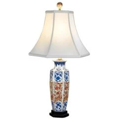 Scully & Scully Multicolor Hexagonal Vase Lamp