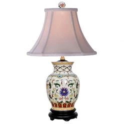 Scully & Scully Multicolor Porcelain Vase Lamp