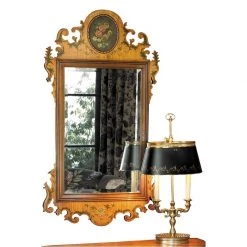 Scully & Scully Satinwood Painted Mirror