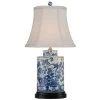 Scully & Scully Blue & White Small Oval Jar Lamp