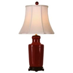 Scully & Scully Oxblood Porcelain Table Lamp