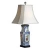 Scully & Scully Blue And White Floral Lamp
