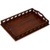 Scully & Scully Mahogany Openwork Serving Tray