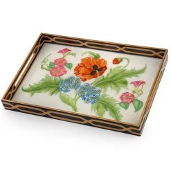 Scully & Scully Poppy & Primrose Lacquered Tray