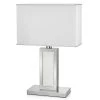 Scully & Scully Italian Leather And Stainless Steel Lamp