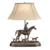 Scully & Scully Hunter & Three Hounds Sculpture Lamp