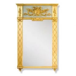 Scully & Scully Hepplewhite Mirror With Grey Panel