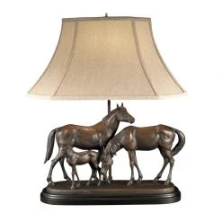 Scully & Scully Horse Family Sculpture Lamp