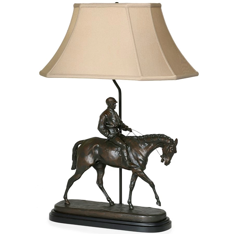 Scully & Scully Horse & Jockey Boy Sculpture Lamp 1 Scully & Scully Horse & Jockey Boy Sculpture Lamp