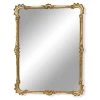 Scully & Scully C-Scroll Antique Gold Beveled Mirror, Large
