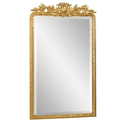 Scully & Scully Antique Gold Laurel Crown Mirror With Bevel