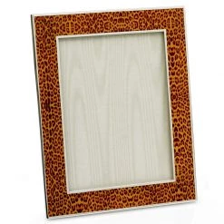 Scully & Scully Leopard Enamel & Sterling Silver Picture Frames