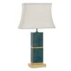 Scully & Scully Rectangular Jade & Brass Lamp