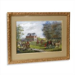 Scully & Scully Jean Baptiste Charles Detaille "Preparing For The Hunt" Painting