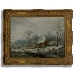Scully & Scully A Winter Landscape Oil Painting