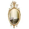 Scully & Scully Gold Crowned Oval Beveled Mirror