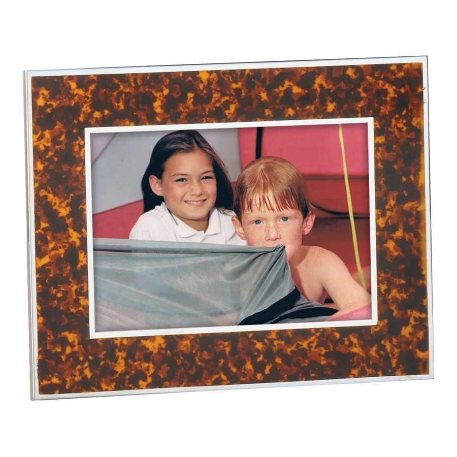 Scully & Scully Tortoise Enamel & Sterling Silver Picture Frames 1 Scully & Scully Tortoise Enamel & Sterling Silver Picture Frames