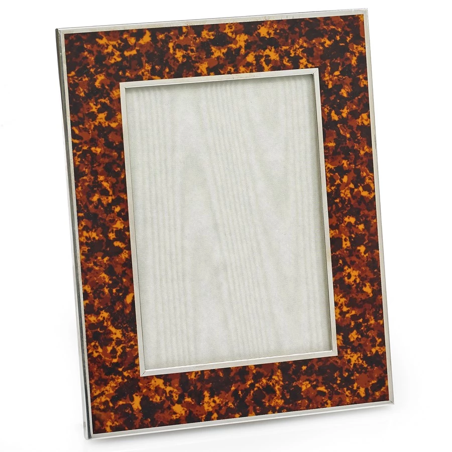 Scully & Scully Tortoise Enamel & Sterling Silver Picture Frames 2 Scully & Scully Tortoise Enamel & Sterling Silver Picture Frames - Image 2