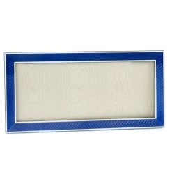 Scully & Scully Herringbone Enamel Frame Blue 4 X 10