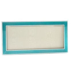 Scully & Scully Herringbone Enamel Frame Baby Blue 4 X 10