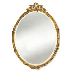 Scully & Scully Acorn Oval Gold Mirror