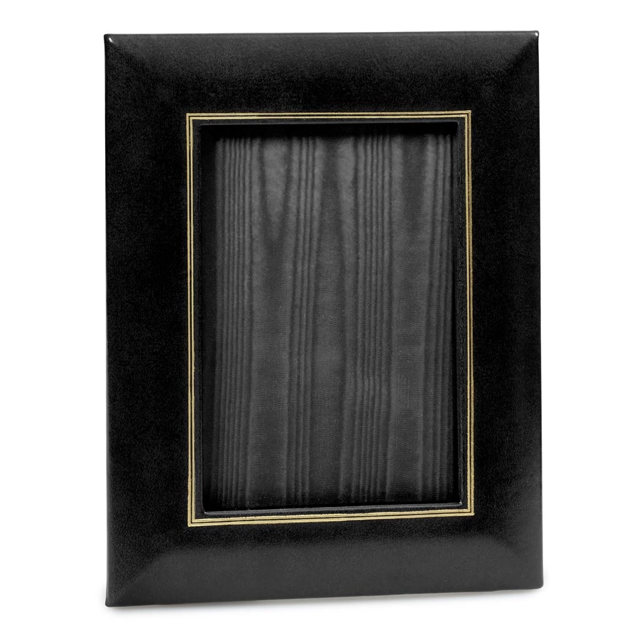 Scully & Scully Double Line Leather Frame 5" X 7" 1 Scully & Scully Double Line Leather Frame 5" X 7"
