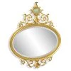 Scully & Scully Adam Wedgwood Antiqued Gold Oval Mirror
