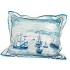 Scully & Scully Handpainted Boston Harbor Silk Pillow