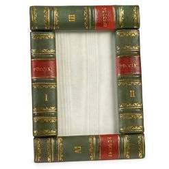 Scully & Scully Leather Books Picture Frames, Green