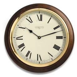 Scully & Scully Mahogany Quartz Wall Clock