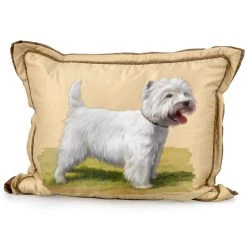 Scully & Scully Handpainted Dog Silk Pillows