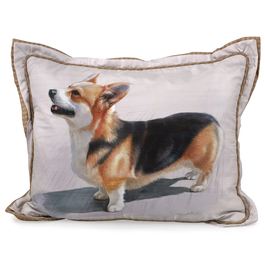 Scully & Scully Handpainted Dog Silk Pillows 4 Scully & Scully Handpainted Dog Silk Pillows - Image 4