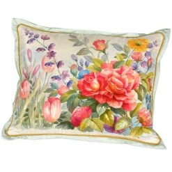 Scully & Scully Handpainted Floral Silk Pillows